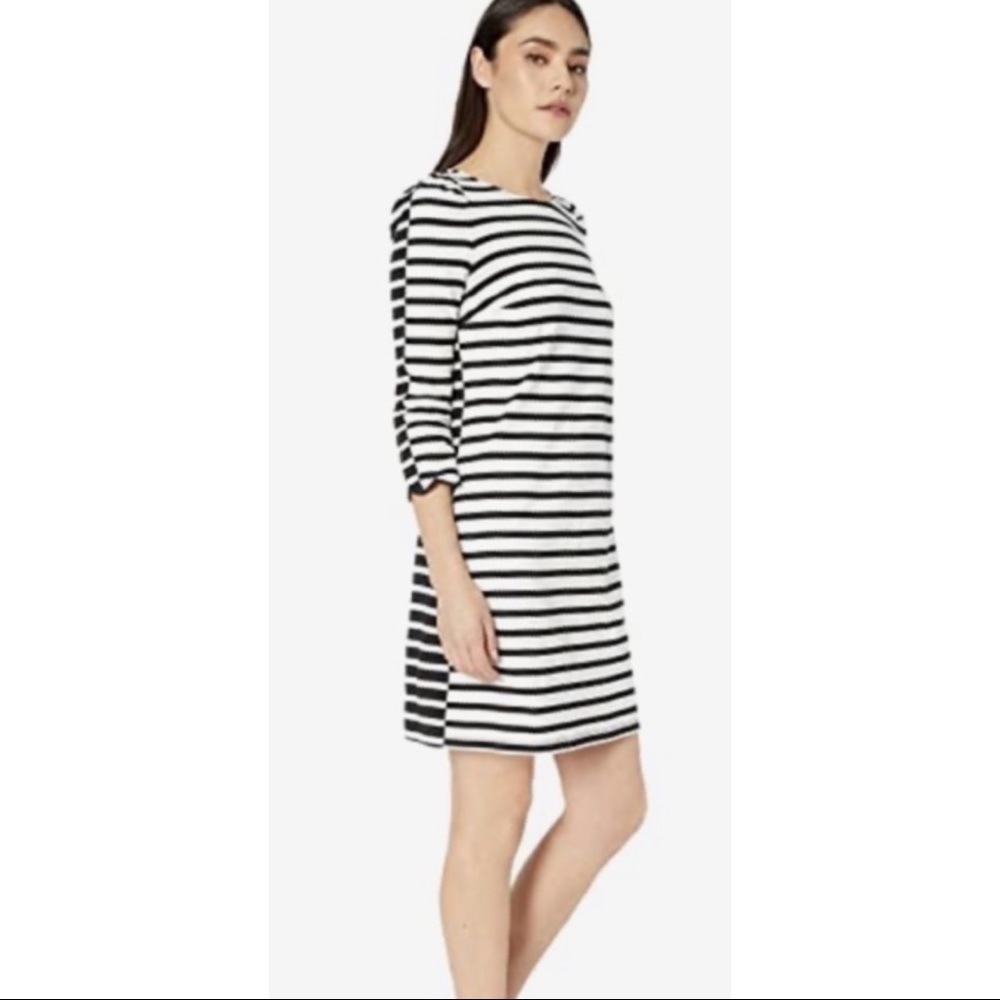 Kate Spade Sailing Stripe Scalloped Dress NEW